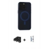 MARSİLYAN™- iPhone 15 Pro Max Kılıf Yadigar Işık - Siyah Bilvis 0.18mm Plus Cam Ekran Koruyucu + Raze Metal Kamera Lens - TMGI