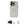 MARSİLYAN™- iPhone 15 Pro Max Kılıf Yadigar Işık - Siyah Bilvis 0.18mm Plus Cam Ekran Koruyucu + Raze Metal Kamera Lens - LT