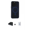 MARSİLYAN™- iPhone 15 Pro Max Kılıf Yadigar Işık - Siyah Bilvis 0.18mm Plus Cam Ekran Koruyucu + Raze Metal Kamera Lens - LT