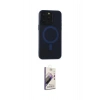 MARSİLYAN™- iPhone 15 Pro Max Kılıf Yadigar Işık - Siyah Bilvis 3D Mat Cam Ekran Koruyucu