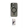 MARSİLYAN™- iPhone 15 Pro Max Kılıf Yadigar Işık - Siyah Bilvis 3D Mat Cam Ekran Koruyucu