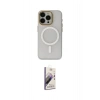 MARSİLYAN™- iPhone 15 Pro Max Kılıf Yadigar Işık - Siyah Bilvis 3D Mat Cam Ekran Koruyucu