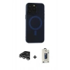 MARSİLYAN™- iPhone 15 Pro Max Kılıf Yadigar Işık - Siyah Bilvis Hayalet Cam Ekran Koruyucu + Raze Metal Kamera Lens - GS