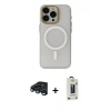 MARSİLYAN™- iPhone 15 Pro Max Kılıf Yadigar Işık - Siyah Bilvis Hayalet Cam Ekran Koruyucu + Raze Metal Kamera Lens - LT