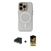 MARSİLYAN™- iPhone 15 Pro Max Kılıf Yadigar Işık - Siyah Buffer Cam Ekran Koruyucu + Raze Metal Kamera Lens - LT