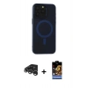 MARSİLYAN™- iPhone 15 Pro Max Kılıf Yadigar Işık - Siyah Buffer Hayalet Cam Ekran Koruyucu + Raze Metal Kamera Lens - GS