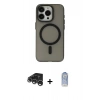 MARSİLYAN™- iPhone 15 Pro Max Kılıf Yadigar Işık - Siyah Joko Magic 5D Cam + Gümüş Raze Metal Kamera Lens