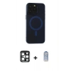 MARSİLYAN™- iPhone 15 Pro Max Kılıf Yadigar Işık - Siyah Joko Magic 5D Cam + PVD Metal Kamera Lens - LT
