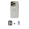 MARSİLYAN™- iPhone 15 Pro Max Kılıf Yadigar Işık - Siyah Joko Magic 5D Cam + PVD Metal Kamera Lens - LT