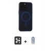 MARSİLYAN™- iPhone 15 Pro Max Kılıf Yadigar Işık - Siyah Joko Magic 5D Cam + PVD Metal Kamera Lens - SH