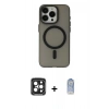 MARSİLYAN™- iPhone 15 Pro Max Kılıf Yadigar Işık - Siyah Joko Magic 5D Cam + PVD Metal Kamera Lens - SH