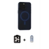 MARSİLYAN™- iPhone 15 Pro Max Kılıf Yadigar Işık - Siyah Joko Magic 5D Cam + PVD Metal Kamera Lens - TU