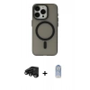 MARSİLYAN™- iPhone 15 Pro Max Kılıf Yadigar Işık - Siyah Joko Magic 5D Cam + Siyah Raze Metal Kamera Lens