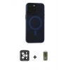 MARSİLYAN™- iPhone 15 Pro Max Kılıf Yadigar Işık - Siyah Joko Magic 5D Hayalet Cam + PVD Metal Kamera Lens - GI