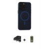 MARSİLYAN™- iPhone 15 Pro Max Kılıf Yadigar Işık - Siyah Joko Magic 5D Hayalet Cam + Raze Metal Kamera Lens - GS