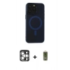 MARSİLYAN™- iPhone 15 Pro Max Kılıf Yadigar Işık - Siyah Joko Magic 5D Hayalet Cam + PVD Metal Kamera Lens - GS