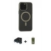 MARSİLYAN™- iPhone 15 Pro Max Kılıf Yadigar Işık - Siyah Joko Magic 5D Hayalet Cam + Raze Metal Kamera Lens - LT