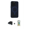 MARSİLYAN™- iPhone 15 Pro Max Kılıf Yadigar Işık - Siyah Polymer Nano Ekran Koruyucu + Raze Metal Kamera Lens - LT