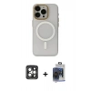 MARSİLYAN™- iPhone 15 Pro Max Kılıf Yadigar Işık - Siyah Vanessa Magic Cam + PVD Metal Kamera Lens - GI