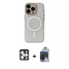MARSİLYAN™- iPhone 15 Pro Max Kılıf Yadigar Işık - Siyah Vanessa Magic Cam + PVD Metal Kamera Lens - GS