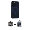MARSİLYAN™- iPhone 15 Pro Max Kılıf Yadigar Işık - Siyah Vanessa Magic Cam + PVD Metal Kamera Lens - TU