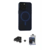 MARSİLYAN™- iPhone 15 Pro Max Kılıf Yadigar Işık - Siyah Vanessa Magic Cam + Raze Metal Kamera Lens - GS