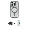 MARSİLYAN™- iPhone 15 Pro Max Kılıf Yadigar Klasik Özel Seri - Şeffaf Pasifik Cam Ekran Koruyucu + Raze Metal Kamera Lens - TMGI