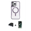 MARSİLYAN™- iPhone 15 Pro Max Kılıf Yadigar Klasik Özel Seri - Siyah 360 Mat Full Body Arka Koruyucu + Raze Metal Kamera Lens - LT