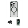 MARSİLYAN™- iPhone 15 Pro Max Kılıf Yadigar Klasik Özel Seri - Siyah 360 Mat Full Body Arka Koruyucu + Raze Metal Kamera Lens - GS