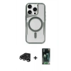 MARSİLYAN™- iPhone 15 Pro Max Kılıf Yadigar Klasik Özel Seri - Siyah 360 Mat Full Body Arka Koruyucu + Raze Metal Kamera Lens - TMGI