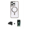 MARSİLYAN™- iPhone 15 Pro Max Kılıf Yadigar Klasik Özel Seri - Siyah 360 Mat Full Body Arka Koruyucu + Raze Metal Kamera Lens - TMGI
