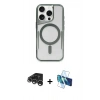 MARSİLYAN™- iPhone 15 Pro Max Kılıf Yadigar Klasik Özel Seri - Siyah 3D Antistatik Seramik Nano Ekran Koruyucu + Raze Metal Kamera Lens - GS