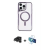 MARSİLYAN™- iPhone 15 Pro Max Kılıf Yadigar Klasik Özel Seri - Siyah 3D Antistatik Seramik Nano Ekran Koruyucu + Raze Metal Kamera Lens - GS