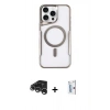 MARSİLYAN™- iPhone 15 Pro Max Kılıf Yadigar Klasik Özel Seri - Siyah Bilvis 0.18mm Plus Cam Ekran Koruyucu + Raze Metal Kamera Lens - GS