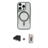 MARSİLYAN™- iPhone 15 Pro Max Kılıf Yadigar Klasik Özel Seri - Siyah Bilvis 3D Cam Ekran Koruyucu + Raze Metal Kamera Lens - LT