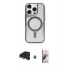 MARSİLYAN™- iPhone 15 Pro Max Kılıf Yadigar Klasik Özel Seri - Siyah Bilvis 3D Mat Cam Ekran Koruyucu + Raze Metal Kamera Lens - LT