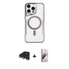 MARSİLYAN™- iPhone 15 Pro Max Kılıf Yadigar Klasik Özel Seri - Siyah Bilvis 3D Mat Cam Ekran Koruyucu + Raze Metal Kamera Lens - TMGI