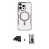 MARSİLYAN™- iPhone 15 Pro Max Kılıf Yadigar Klasik Özel Seri - Siyah Bilvis Hayalet Cam Ekran Koruyucu + Raze Metal Kamera Lens - LT