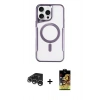 MARSİLYAN™- iPhone 15 Pro Max Kılıf Yadigar Klasik Özel Seri - Siyah Buffer Cam Ekran Koruyucu + Raze Metal Kamera Lens - GS