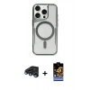 MARSİLYAN™- iPhone 15 Pro Max Kılıf Yadigar Klasik Özel Seri - Siyah Buffer Hayalet Cam Ekran Koruyucu + Raze Metal Kamera Lens - LT