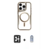 MARSİLYAN™- iPhone 15 Pro Max Kılıf Yadigar Klasik Özel Seri - Siyah Joko Magic 5D Cam + PVD Metal Kamera Lens - SH