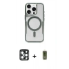 MARSİLYAN™- iPhone 15 Pro Max Kılıf Yadigar Klasik Özel Seri - Siyah Joko Magic 5D Hayalet Cam + PVD Metal Kamera Lens - LT