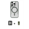 MARSİLYAN™- iPhone 15 Pro Max Kılıf Yadigar Klasik Özel Seri - Siyah Joko Magic 5D Hayalet Cam + PVD Metal Kamera Lens - GI