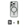MARSİLYAN™- iPhone 15 Pro Max Kılıf Yadigar Klasik Özel Seri - Siyah Joko Magic 5D Hayalet Cam + PVD Metal Kamera Lens - SH