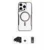 MARSİLYAN™- iPhone 15 Pro Max Kılıf Yadigar Klasik Özel Seri - Siyah Joko Magic 5D Hayalet Cam + Raze Metal Kamera Lens - LT