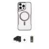 MARSİLYAN™- iPhone 15 Pro Max Kılıf Yadigar Klasik Özel Seri - Siyah Joko Magic 5D Hayalet Cam + Raze Metal Kamera Lens - LT