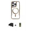 MARSİLYAN™- iPhone 15 Pro Max Kılıf Yadigar Klasik Özel Seri - Siyah Joko Magic 5D Hayalet Cam + Raze Metal Kamera Lens - SH