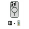 MARSİLYAN™- iPhone 15 Pro Max Kılıf Yadigar Klasik Özel Seri - Siyah Polymer Nano Ekran Koruyucu + PVD Metal Kamera Lens - GI