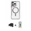 MARSİLYAN™- iPhone 15 Pro Max Kılıf Yadigar Klasik Özel Seri - Siyah Polymer Nano Ekran Koruyucu + Raze Metal Kamera Lens - TMGI