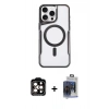 MARSİLYAN™- iPhone 15 Pro Max Kılıf Yadigar Klasik Özel Seri - Siyah Vanessa Magic Cam + PVD Metal Kamera Lens - TU